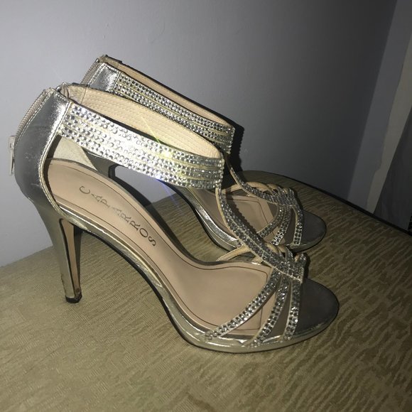 Caparros Silver Rhinestone Heels - Picture 4 of 5